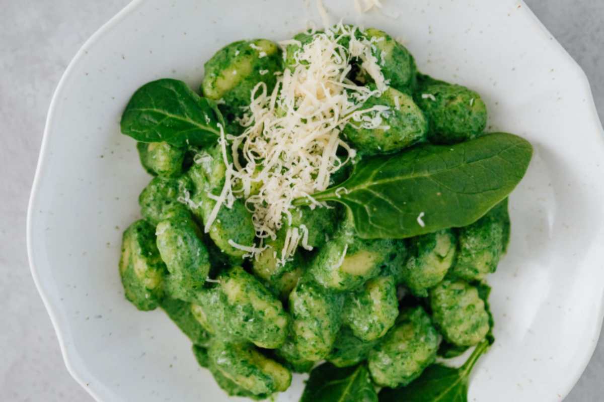 gnocchi con crema di piselli