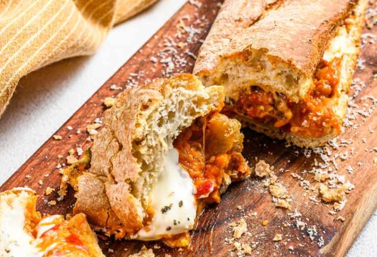 baguette ripiena a pezzi