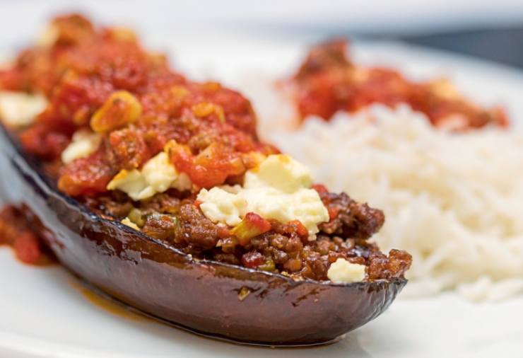 melanzana ripiena di carne