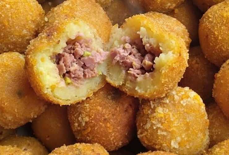 bombette di patate con ripieno di mortadella