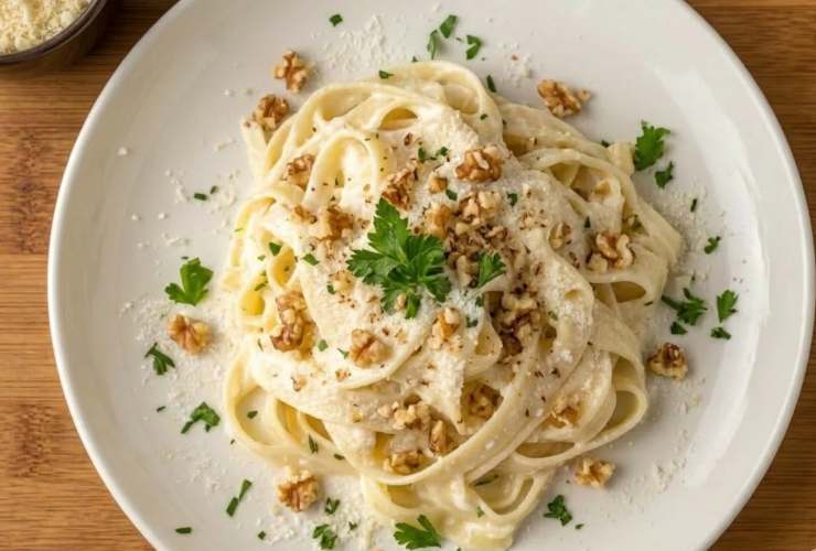 tagliatelle con philadelphia e noci