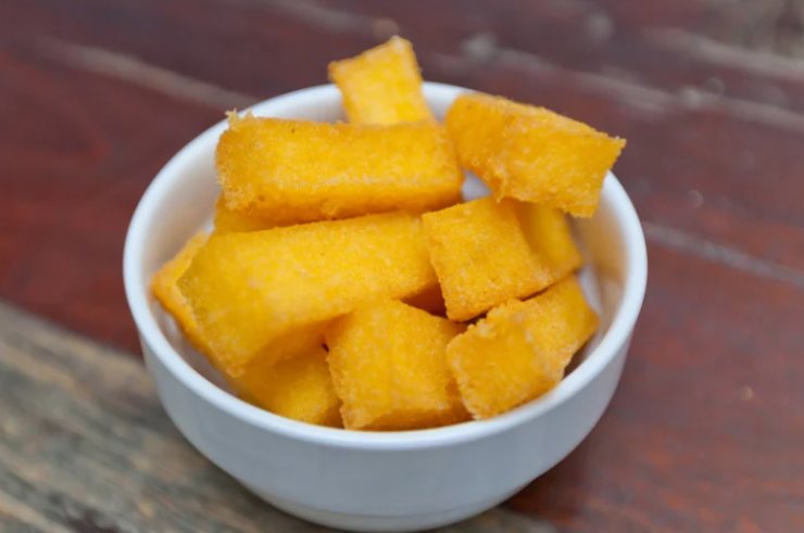 polenta fritta in ciotola