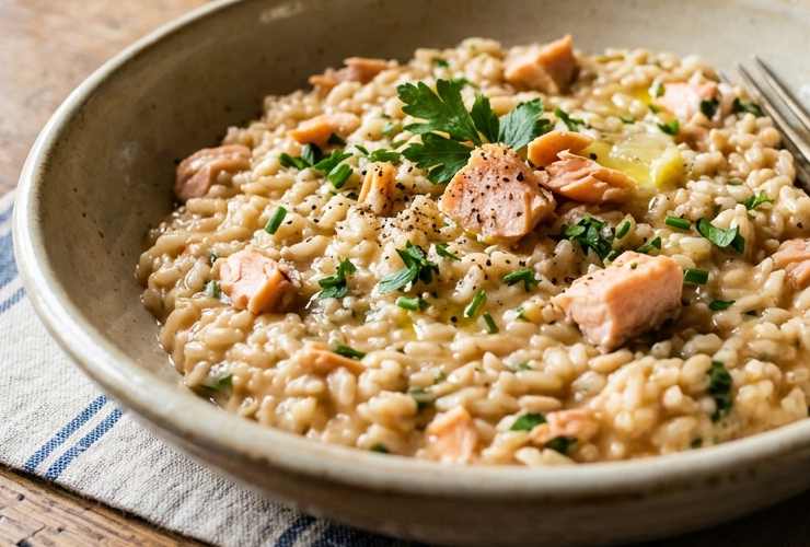risotto al salmone con aromi