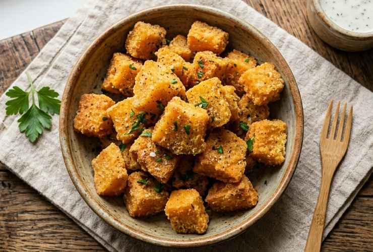 zucca fritta in piatto