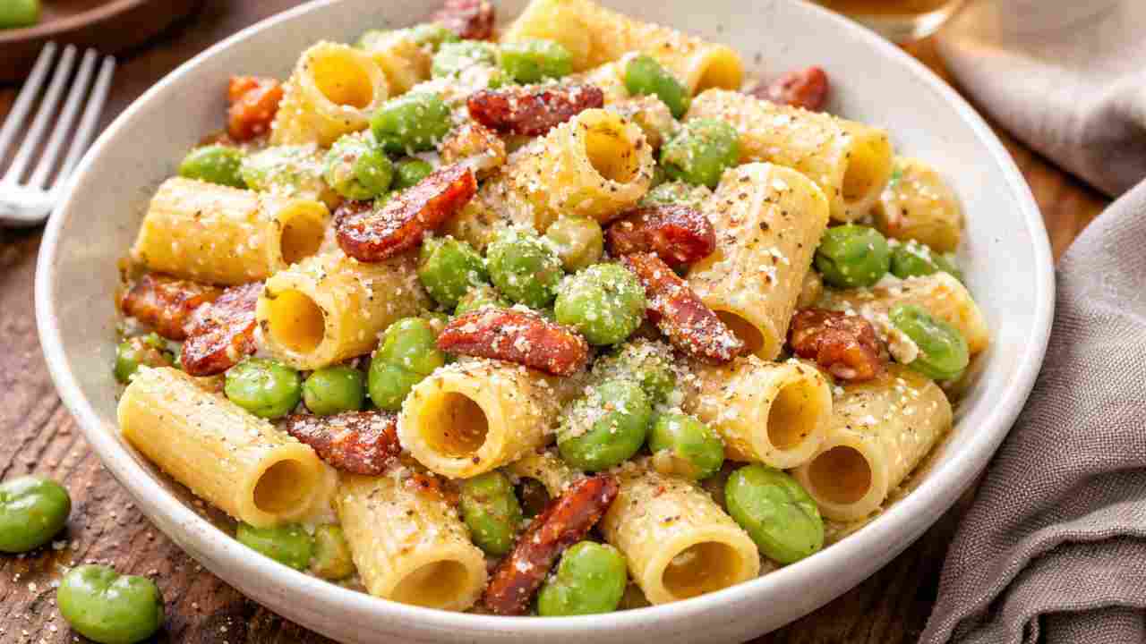 Pasta fave pecorino e guanciale buttalapasta.it
