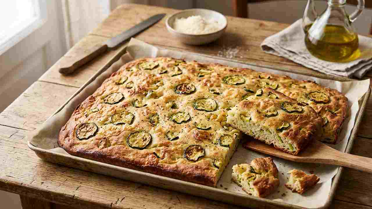 Schiacciata di zucchine in forno buttalapasta.it