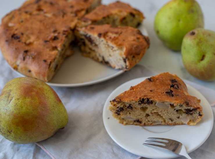 Torta di mele variante con gocce di cioccolato buttalapasta.it