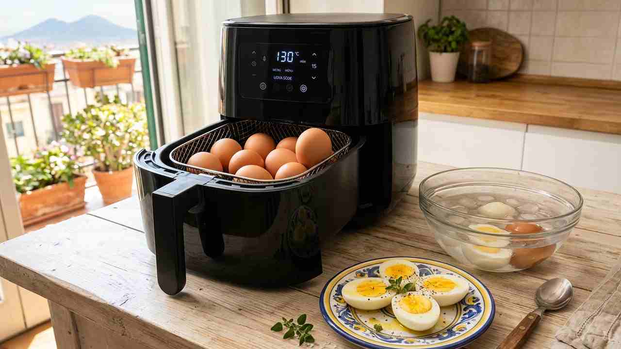 Uova sode in Air Fryer buttalapasta.it