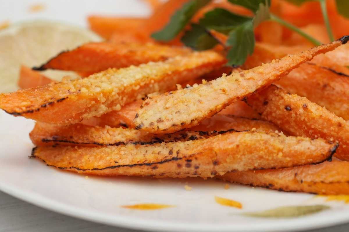 carote croccanti al forno