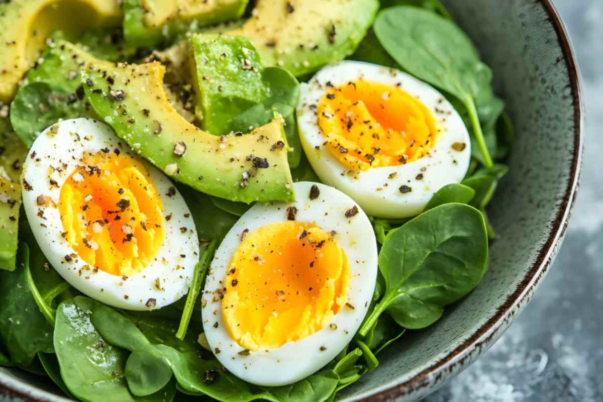insalata di avocado e uova sode