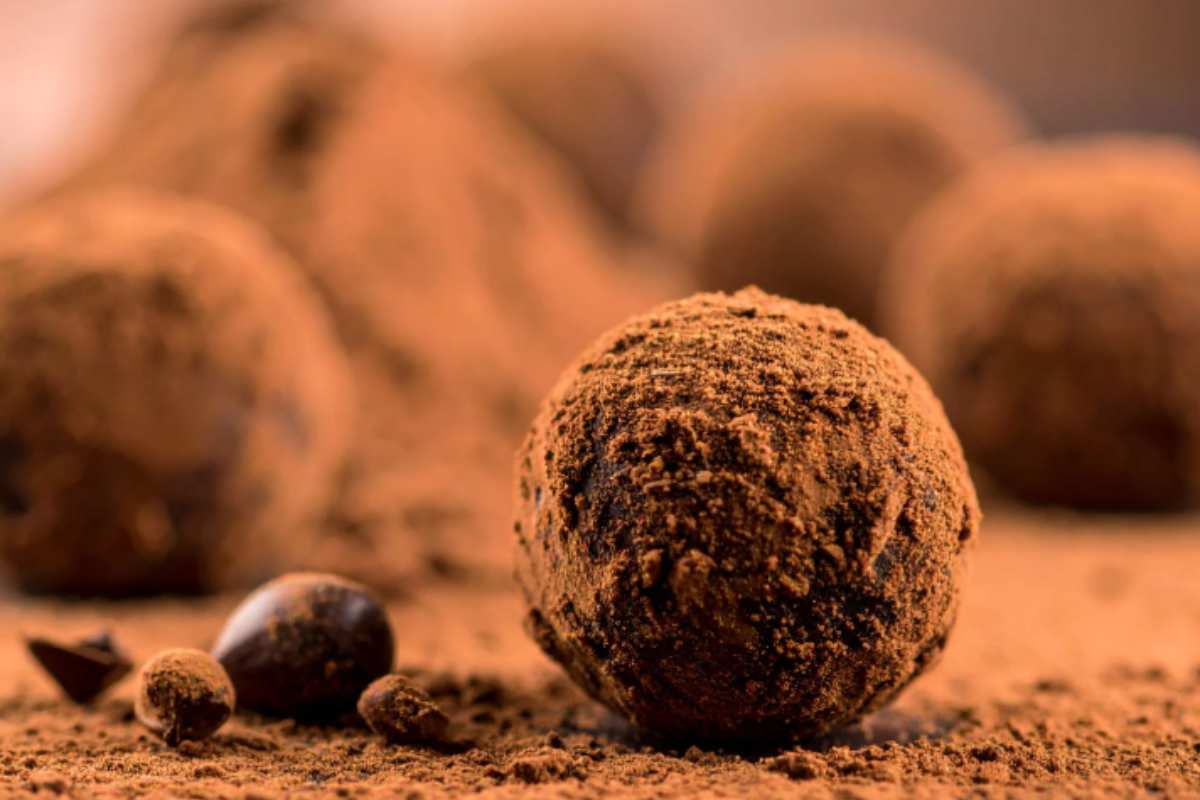 tartufini al cacao di colomba