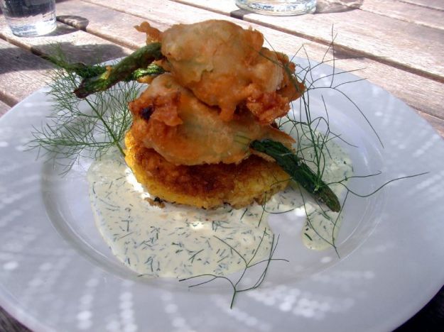 Fiori di zucca ripieni di carne