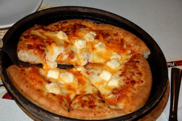 Pizza cotta in padella
