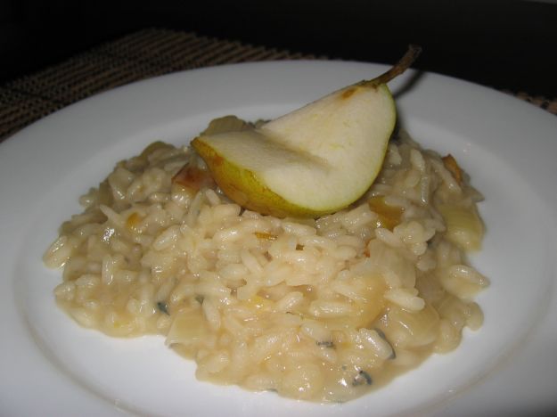 Risotto con gorgonzola robiola e pere