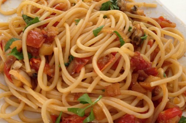 Spaghetti con le mele verdi