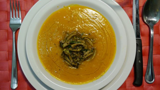 Vellutata zucca porri patate