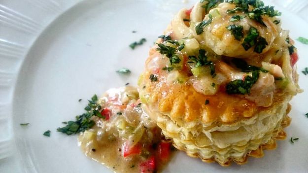 Vol au vent di pesce