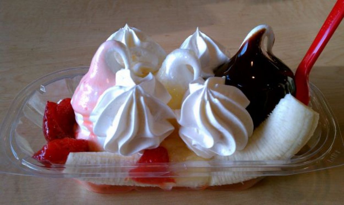 Banane split con panna