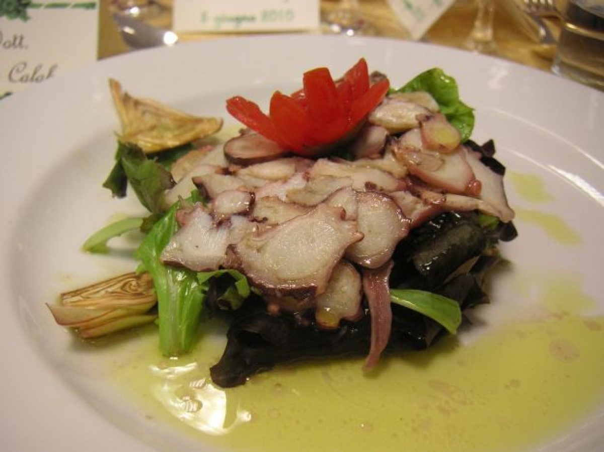 Carpaccio di polpo e carciofi
