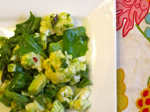 Cavolfiore in salsa di avocado