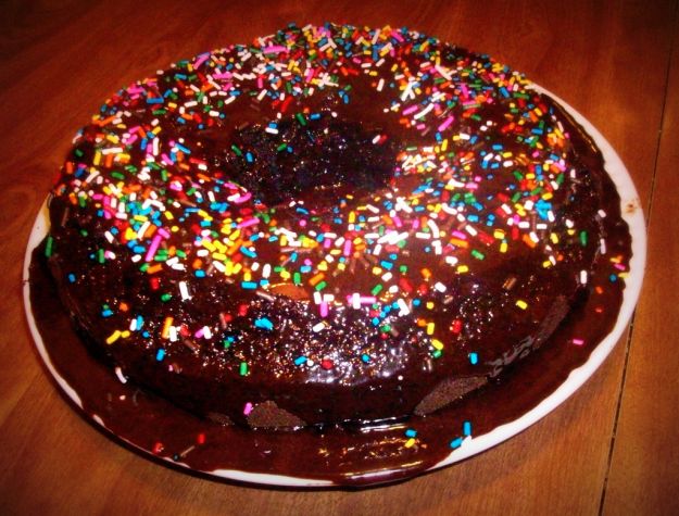 ciambella ricoperta di cioccolato
