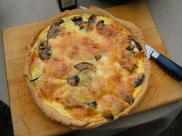 crostata di funghi e crema al formaggio con il Bimby