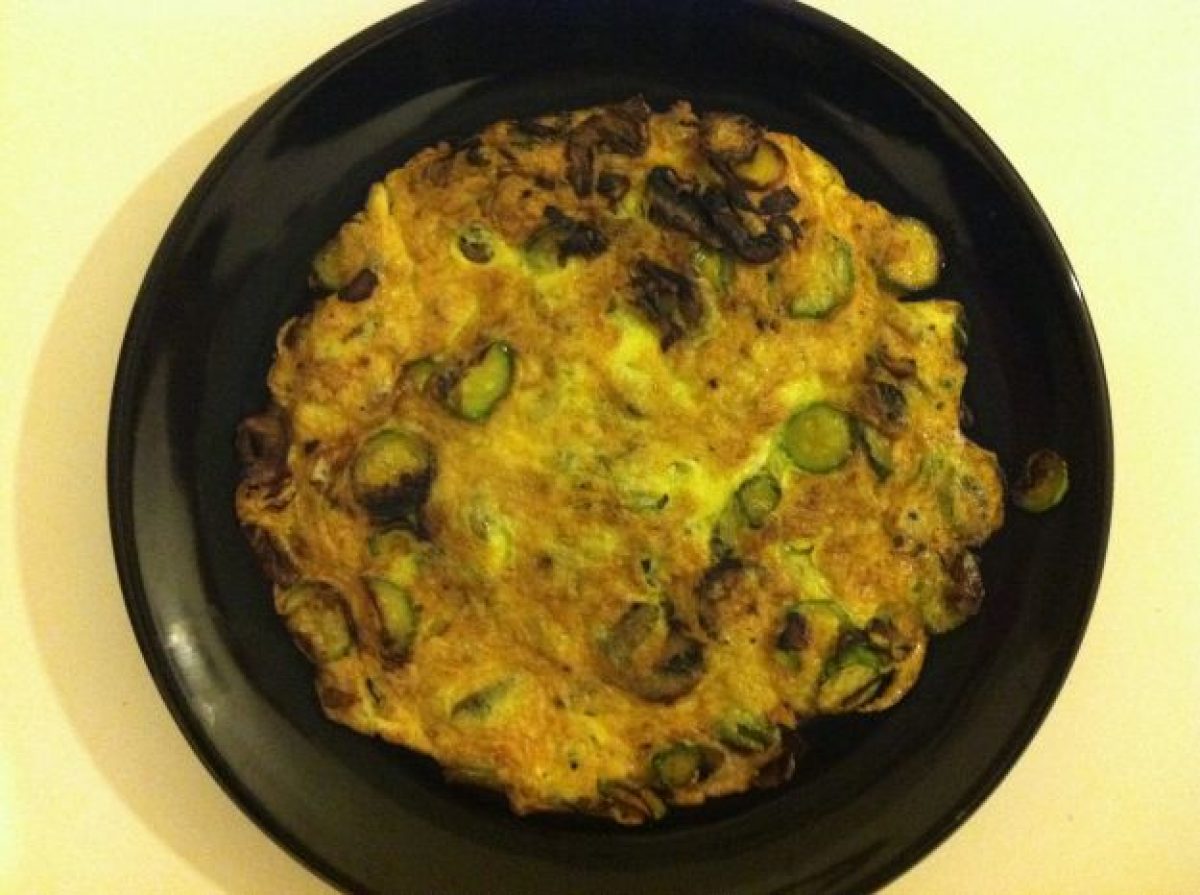 Frittata con funghi e zucchine