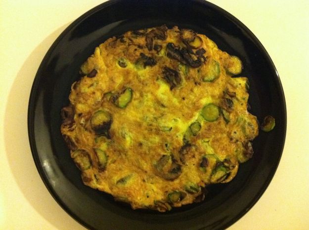 frittata con funghi e zucchine