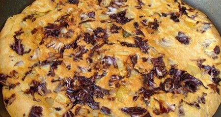 frittata con patate e radicchio