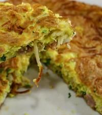 frittata di spaghetti alle zucchine