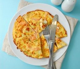 Frittata con crema di pollo e mortadella