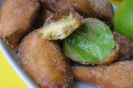 frittelle con le foglie limone