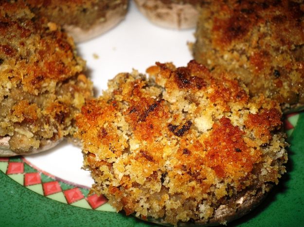 funghi al forno gratinati senza formaggio