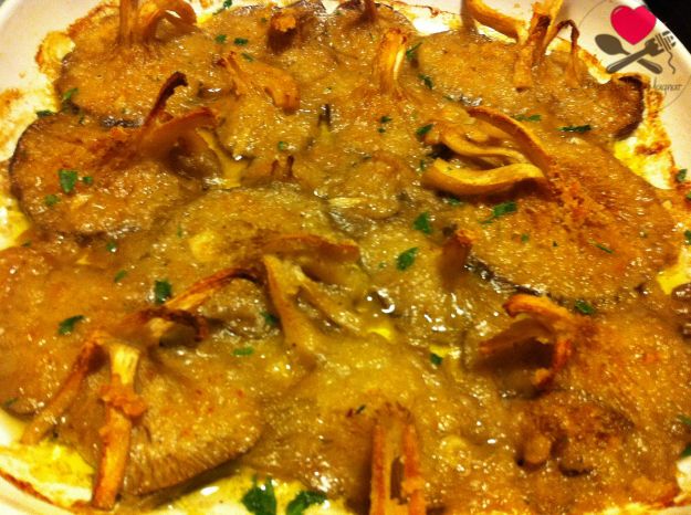 funghi gratinati con galbanino