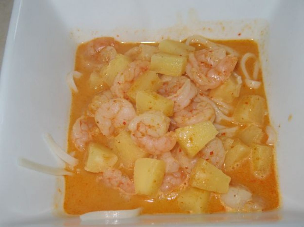 Gamberi e ananas