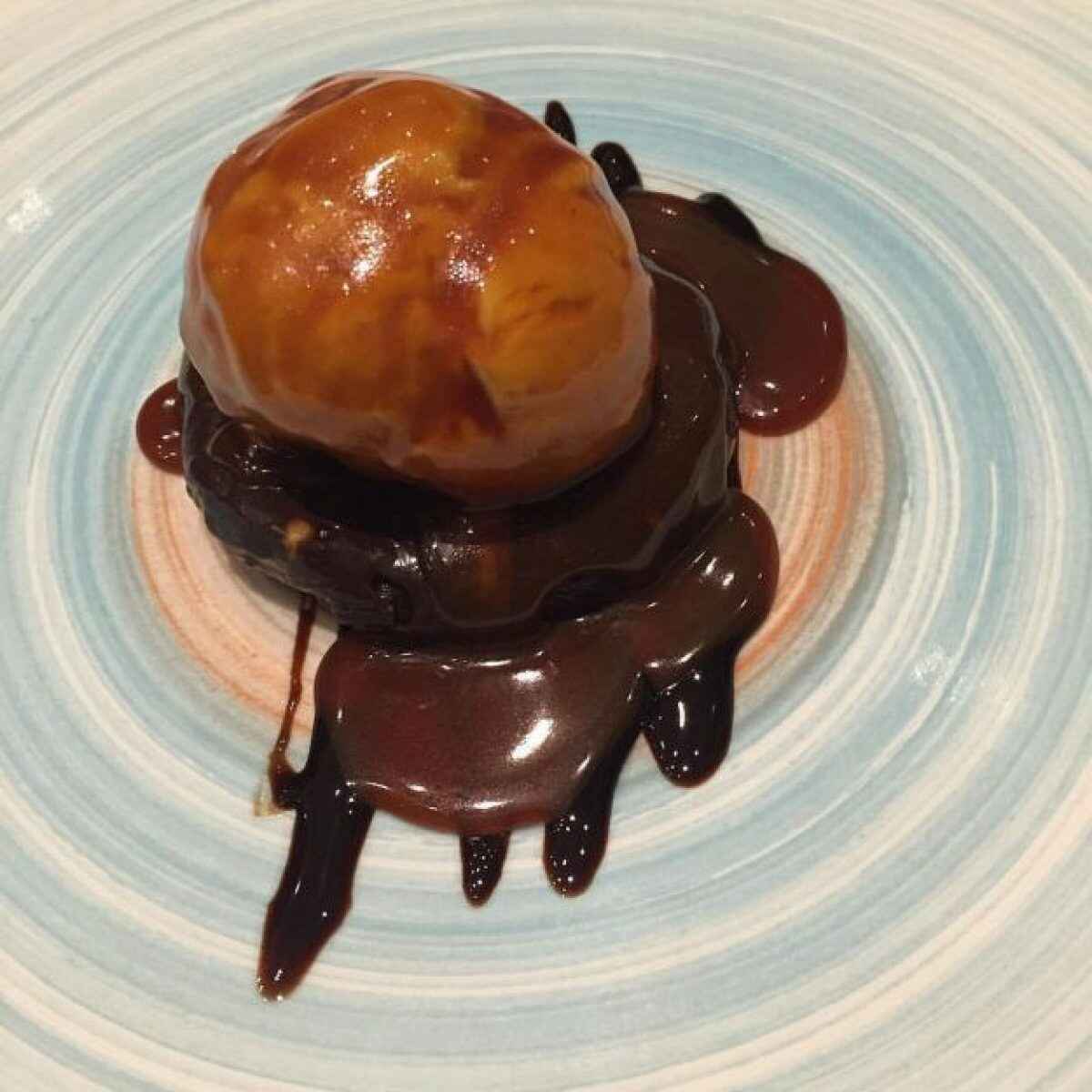Gelato al caffè con Nutella fusa