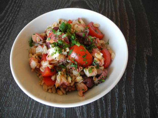 insalata di farro e polpo