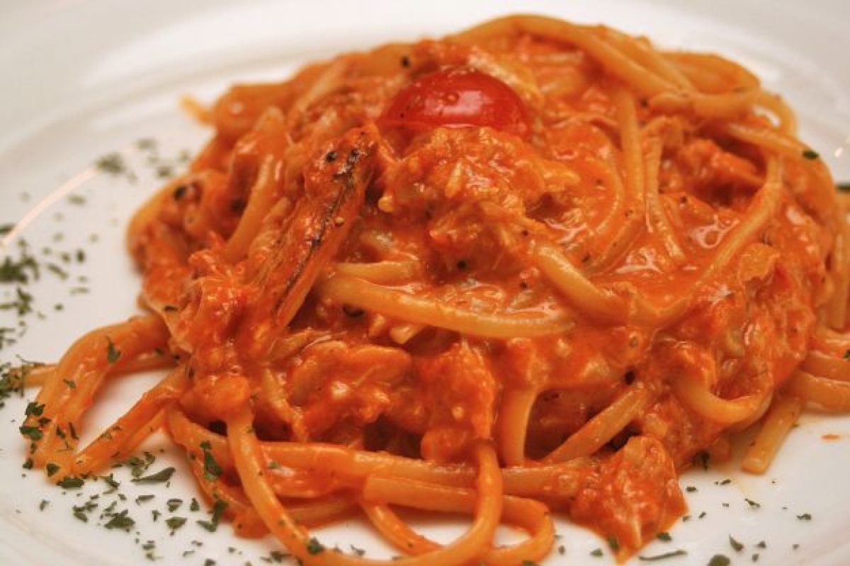 Le linguine con il granchio