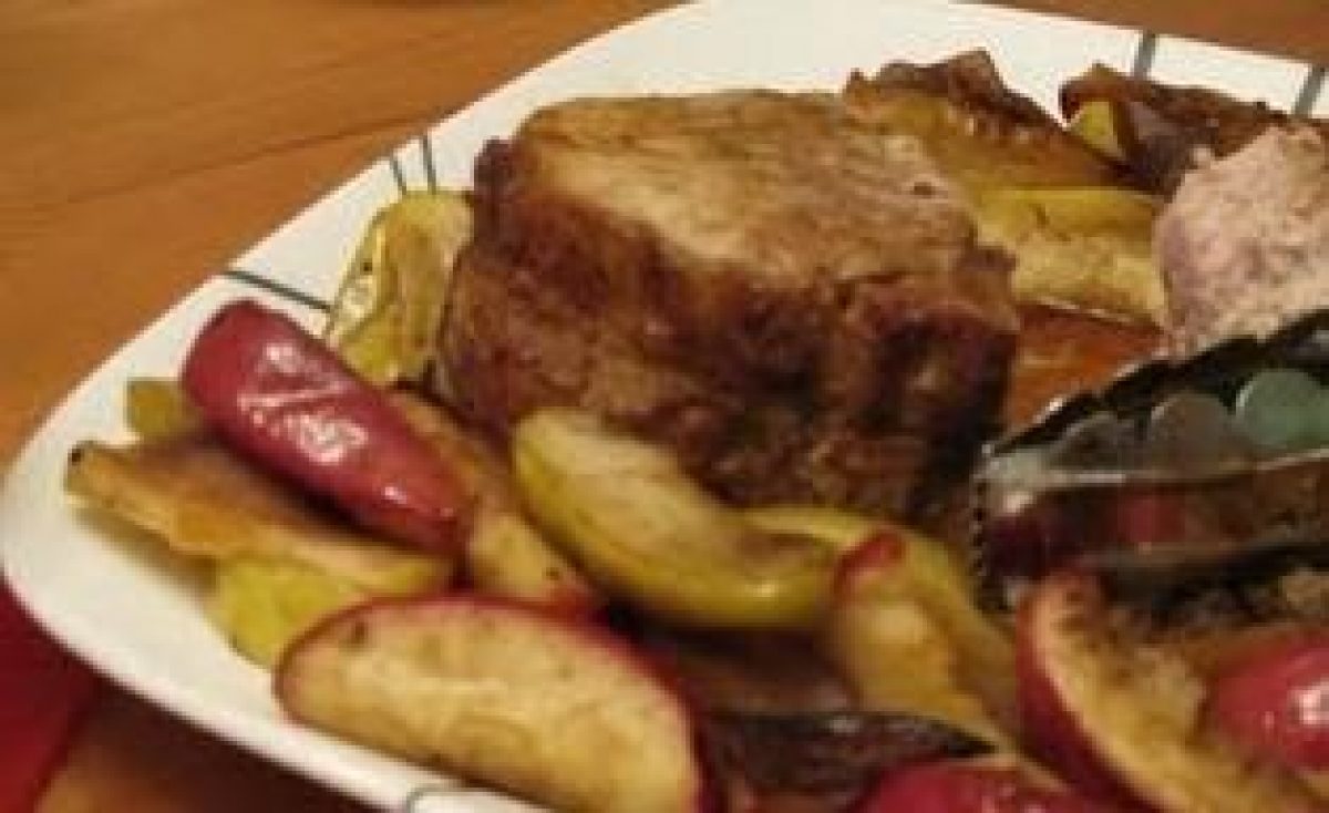Magatello con mele e scalogni