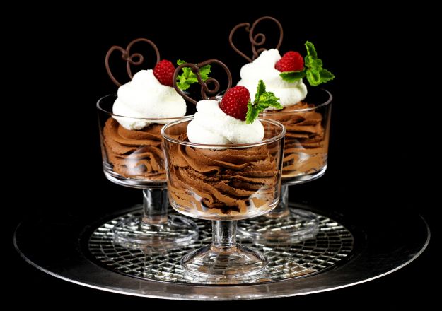 mousse cioccolato lamponi