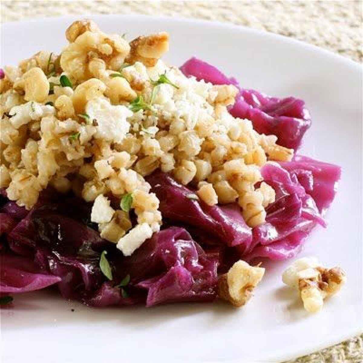 Orzo profumato al caffè con radicchio