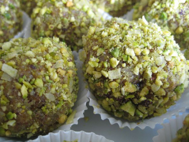 palline salmone pistacchio