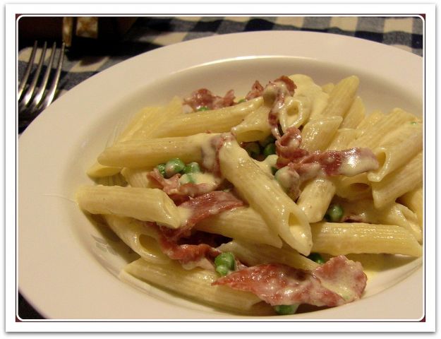 pasta con bresaola e stracchino