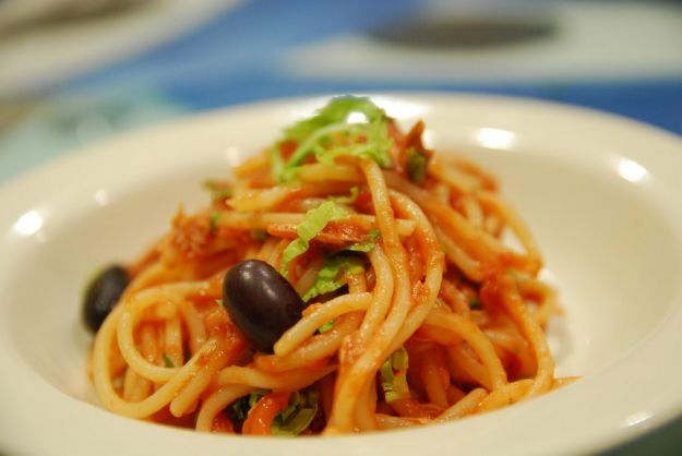 Pasta con sughetto di pesce con il Bimby