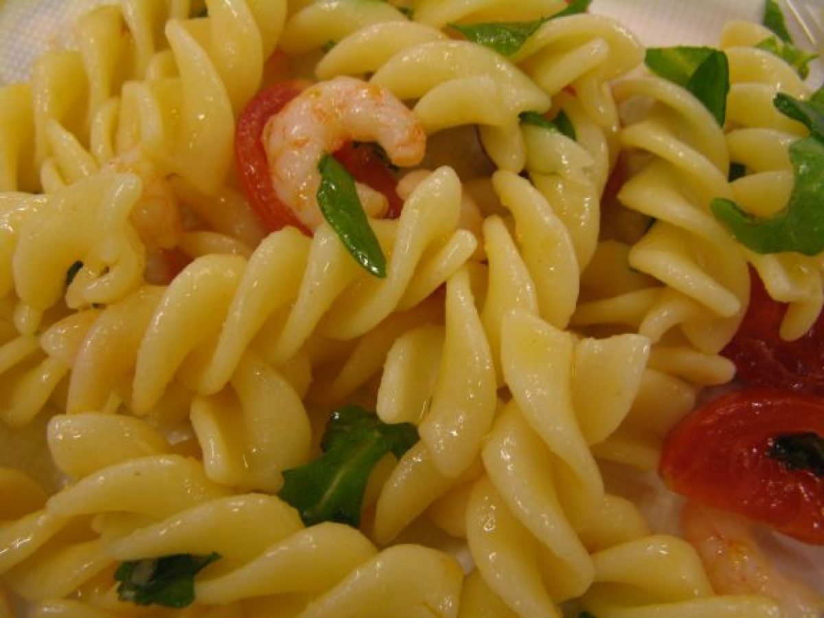 Fusilli ai gamberetti e cannellini