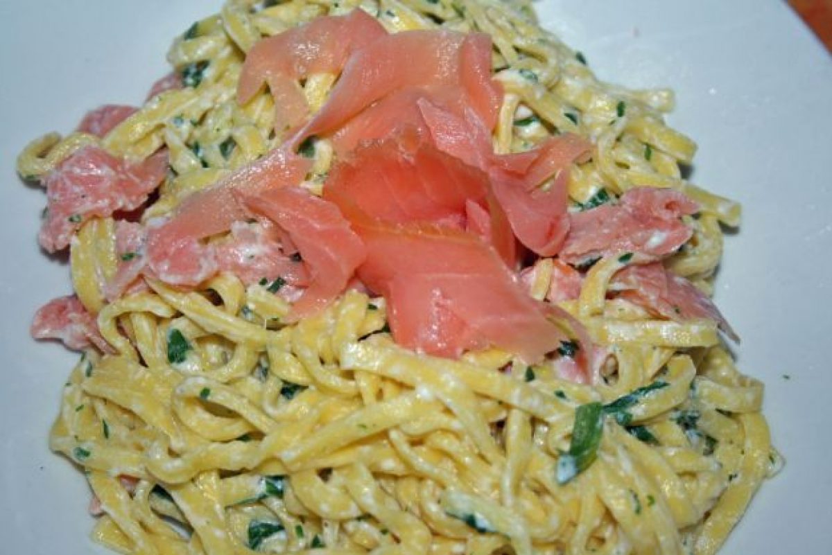 Pasta in rosa e verde