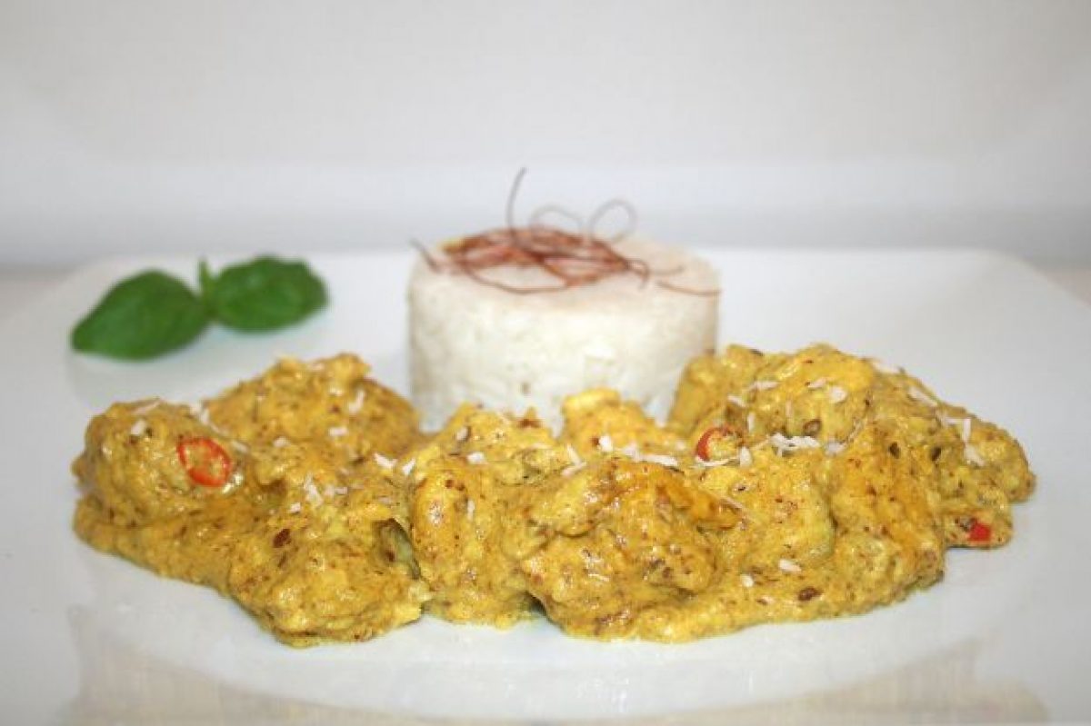 Pollo al cocco e vaniglia