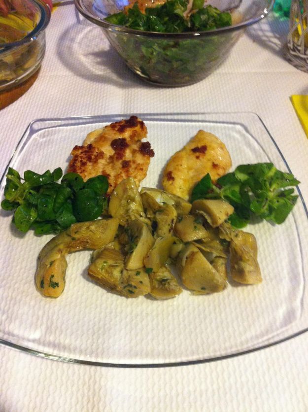 pollo con i carciofi