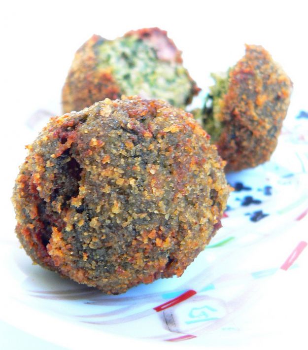 Polpette di carne con spinaci e tonno