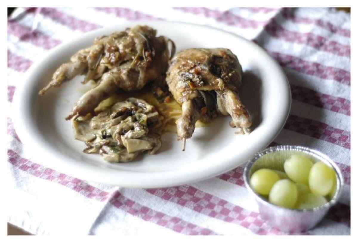 Quaglie con funghi